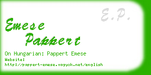 emese pappert business card